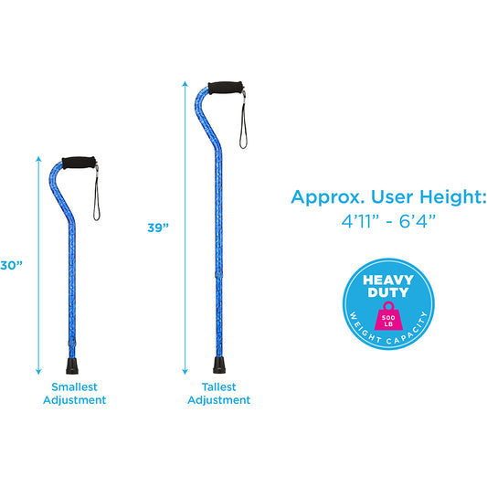 Heavy Duty Offset Tall Cane by Nova