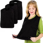 VIVE WASHABLE ADULT BIB 3-PACK BLACK
