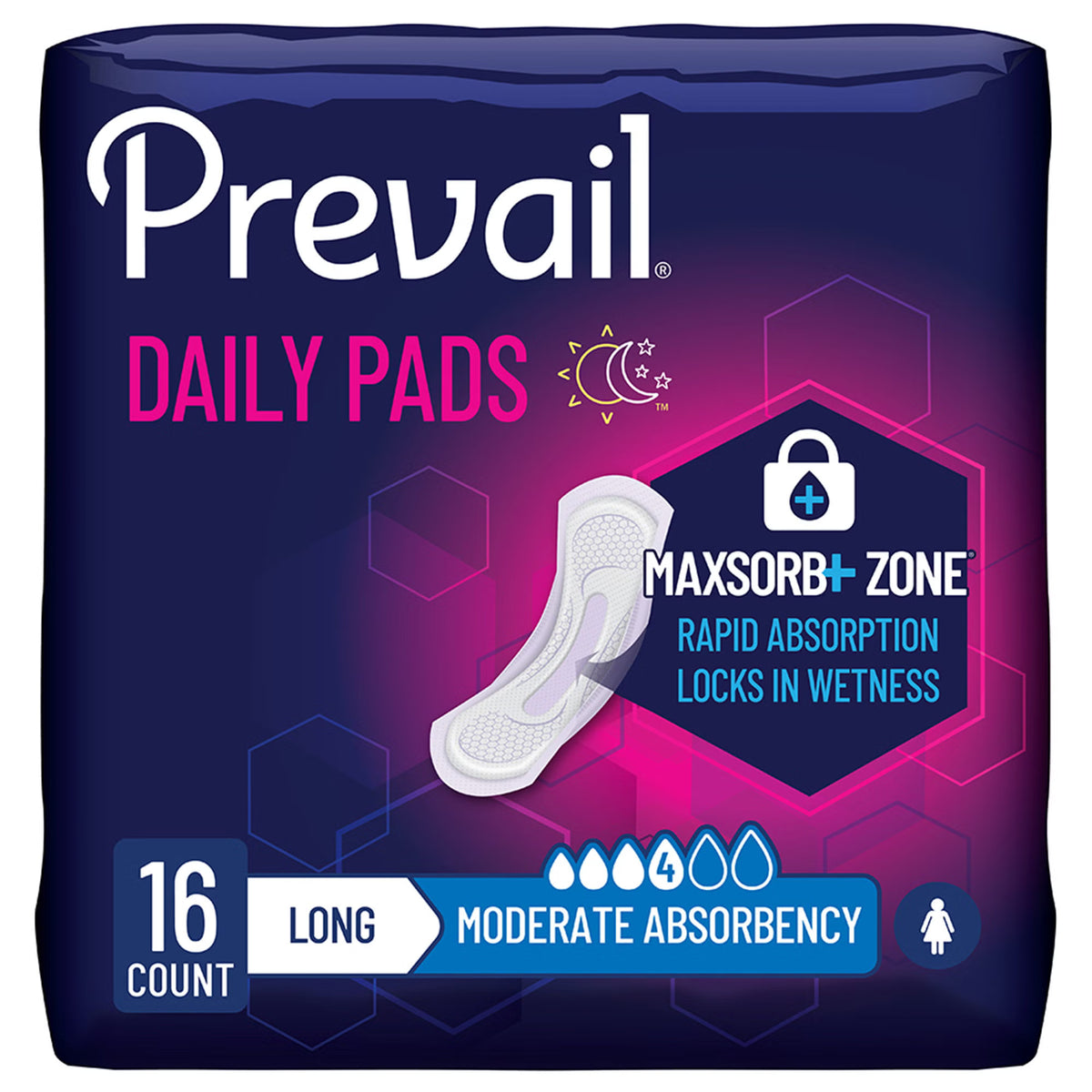 Prevail Daily Moderate Long Bladder Control Pads