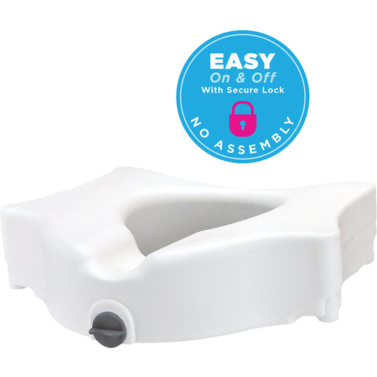 Large Raised Locking Toilet Seat  5" by Nova