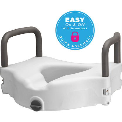 Raised Locking Toilet Seat w/ Detachable Arms 5' by Nova