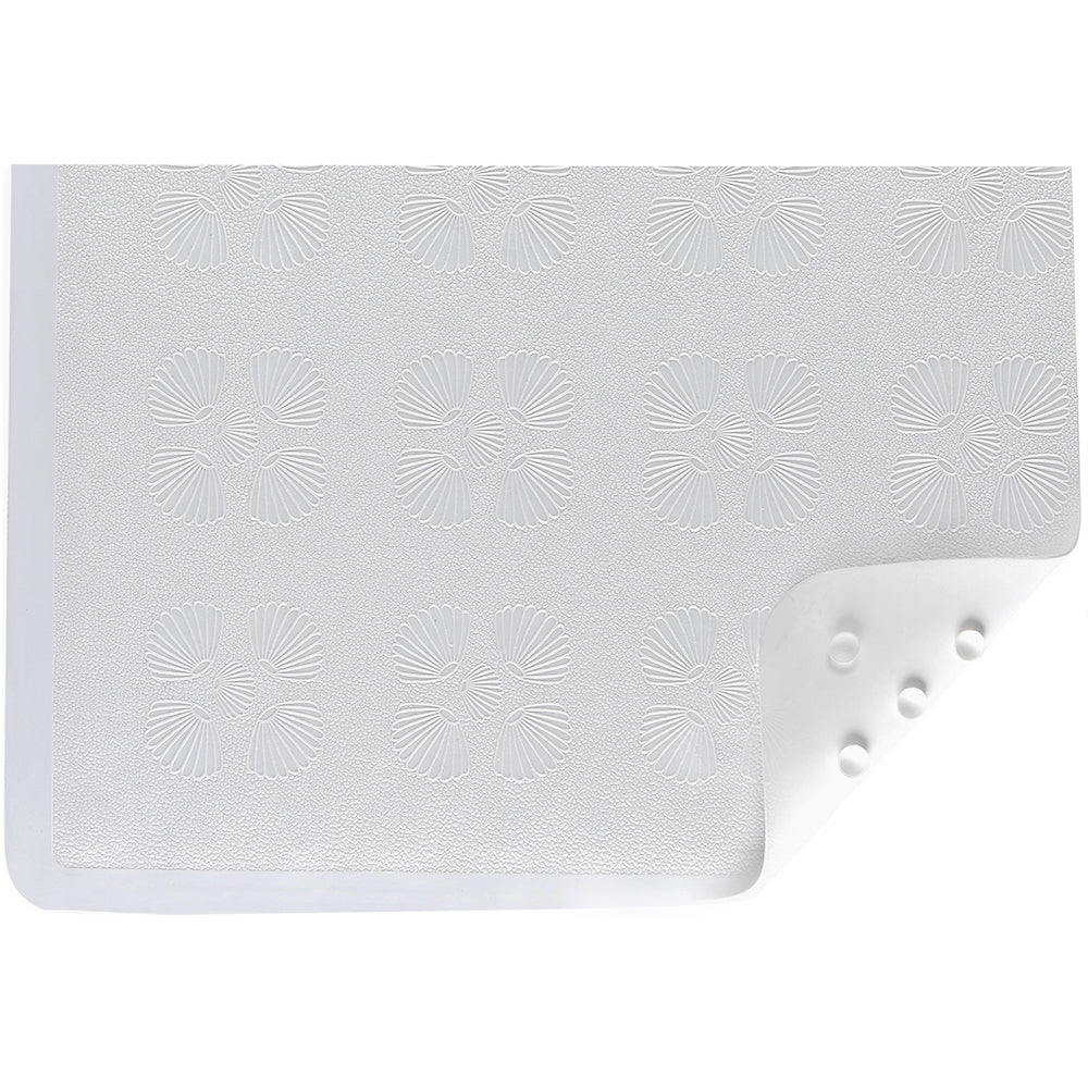 NOVA RUBBER BATH MAT WHITE SHELL
