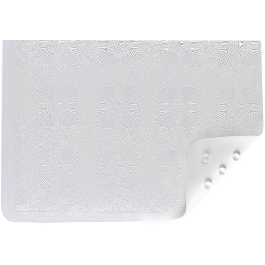 NOVA RUBBER BATH MAT WHITE SHELL