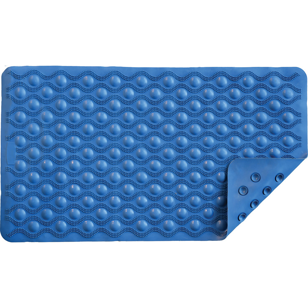 NOVA RUBBER BATH MAT BLUE CIRCLES
