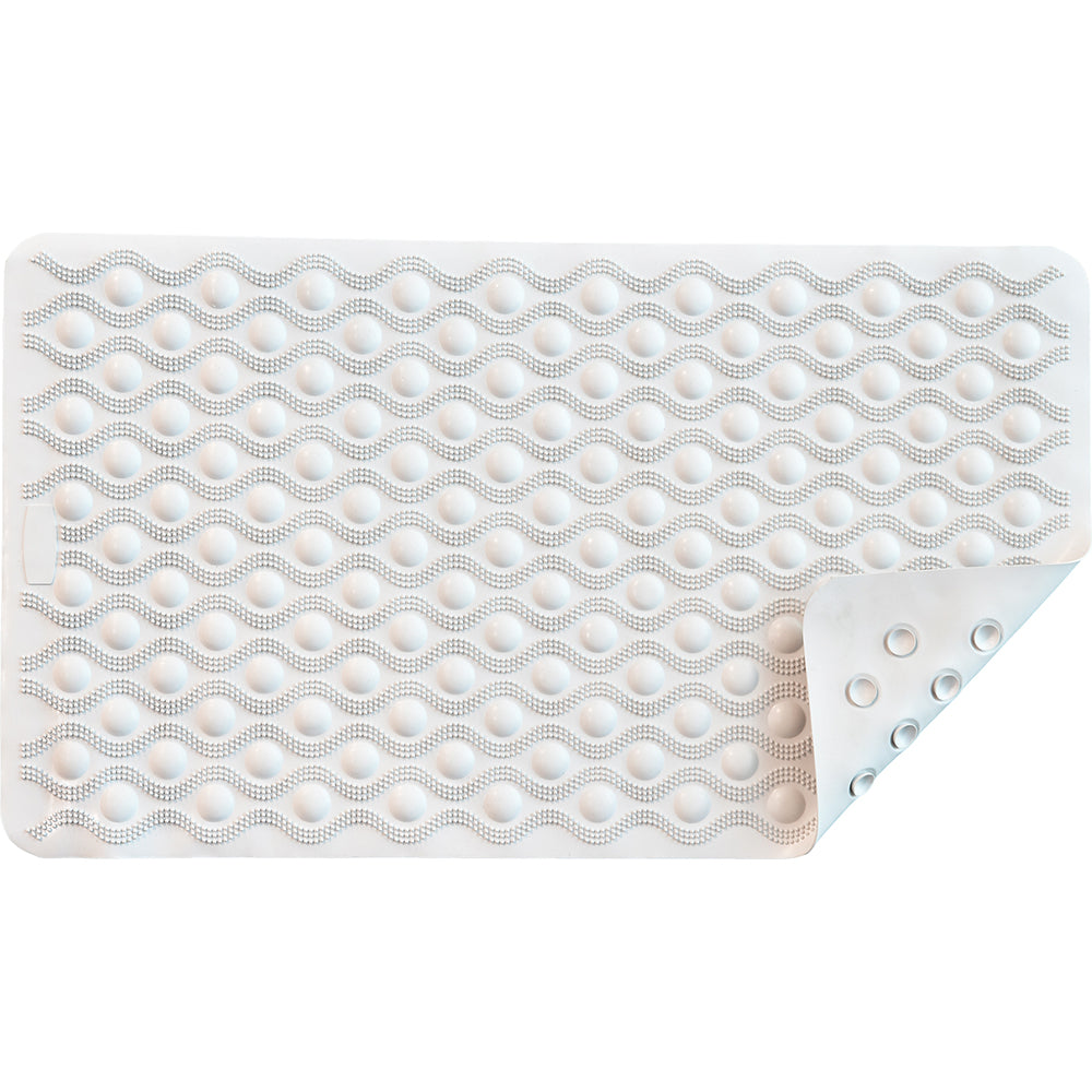 NOVA RUBBER BATH MAT WHITE CIRCLES