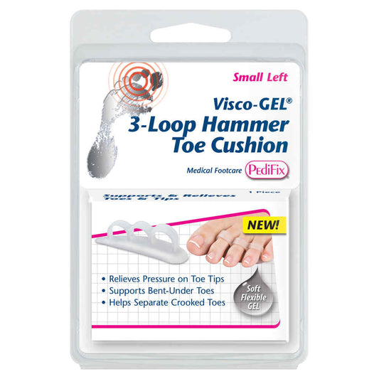 PEDIFIX VISCO-GEL 3-LOOP HAMMER TOE CUSH LG LT #P1036-LL