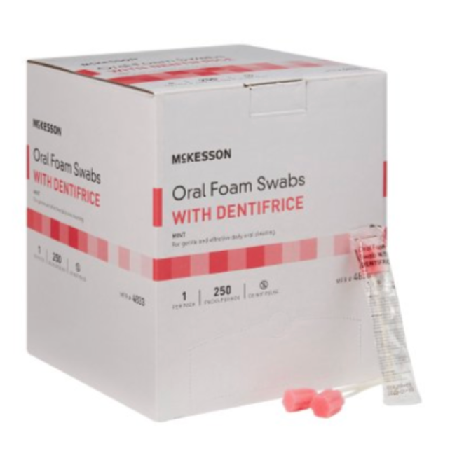 MCK ORAL FOAM SWABS W/DENTRIFICE #864692