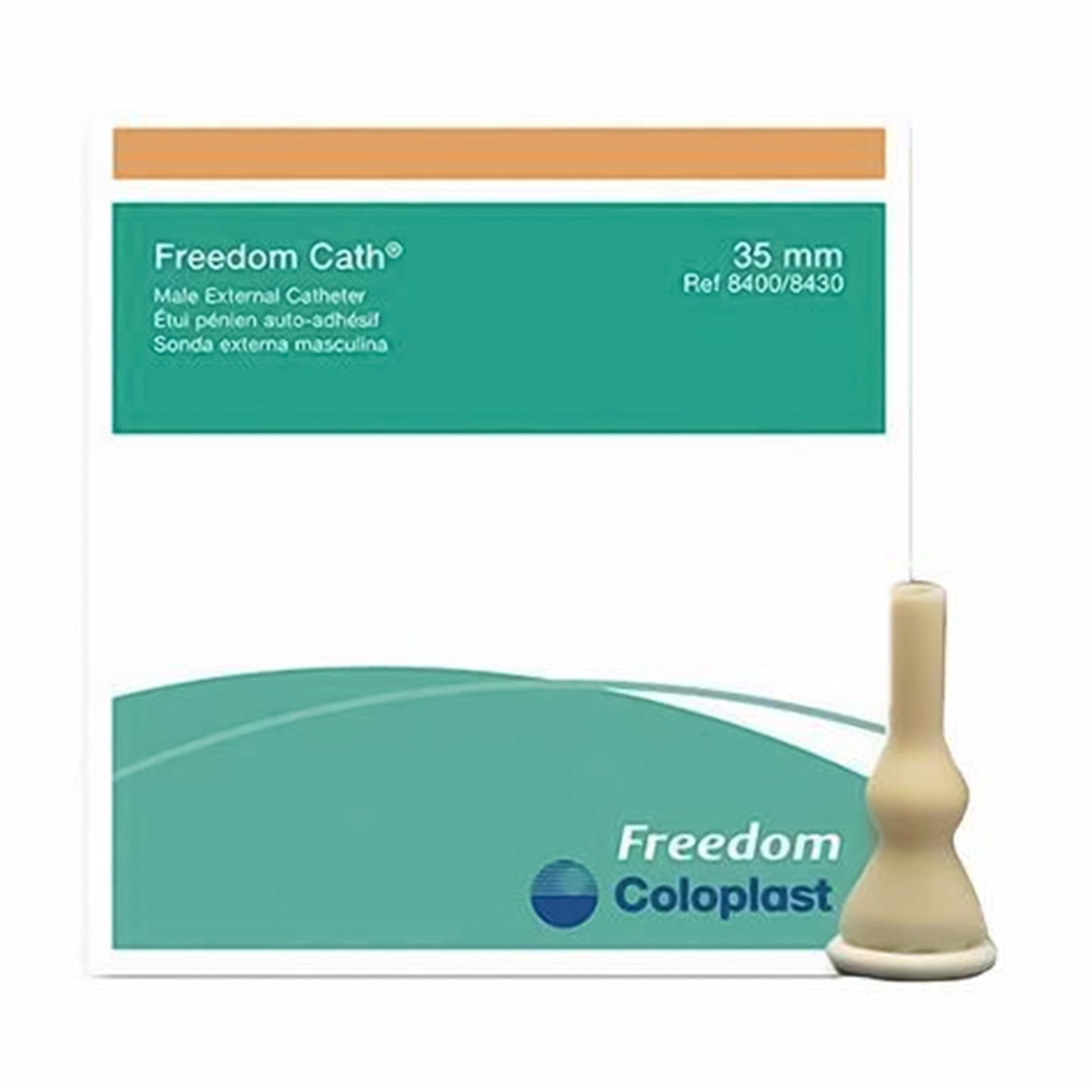 Freedom Cath Male External Catheter, Self-Adhesive Strip, Large