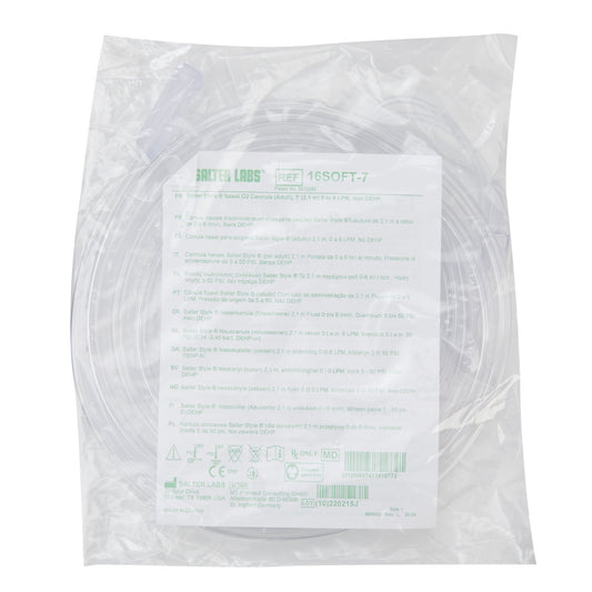 NASAL CANNULA CURVED PRONG / NONFLARED TIP 7 FT OXYGEN LINE