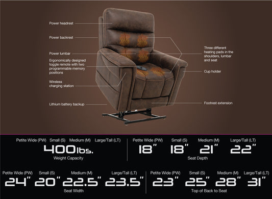 RADIANCE LIFT CHAIR SML PRIDE PLR-3955S