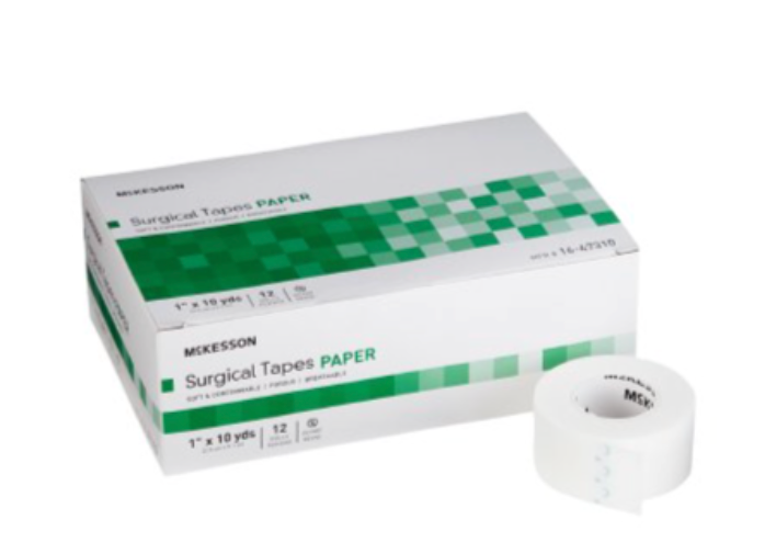 MCK SURGICAL TAPE PAPER 1"X 10YD WHITE #16-47310
