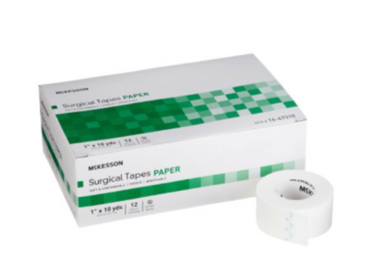 MCK SURGICAL TAPE PAPER 1"X 10YD WHITE #16-47310