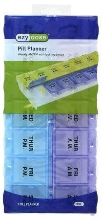 EZY-DOSE 7-DAY AM/PM LOCKING PILL REMINDER 2XL