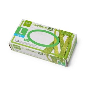 MEDLINE ALOETOUCH VINYL GLOVES LARGE #MDS195176