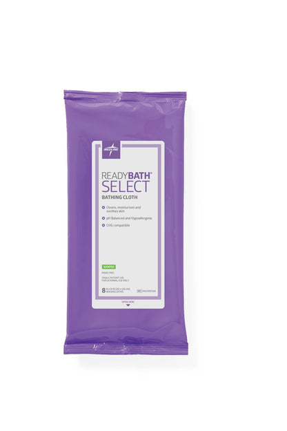 READYBATH SELECT MEDIUM-WEIGHT WASHCLOTH, SCENTED, 8/PACK