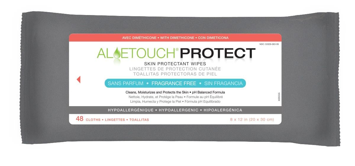 MEDLINE ALOETOUCH PROTECT BARRIER CREAM CLOTHS