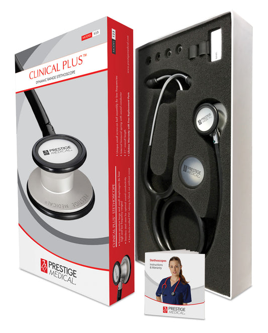 CLINICAL PLUS STETHOSCOPE BLACK