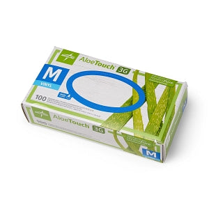 MEDLINE ALOETOUCH VINYL GLOVES MED #MDS195175