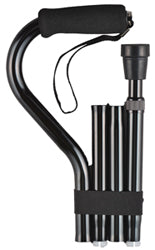 NOVA OFFSET FOLDING CANE BLACK