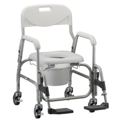 Nova Deluxe Shower Chair and Commode with Padded Seat & Swing Away Footrests