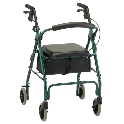 Drive Medical Four Wheel Rollator Rolling Walker with Fold Up Removable  Back Support, Blue in the Walkers, Wheelchairs & Rollators department at  Lowes.com