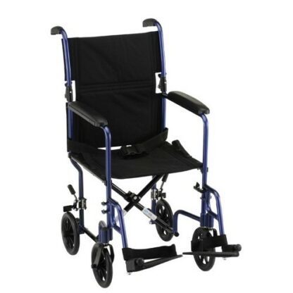 Nova 17" Lightweight Transport Chair With Fixed Arms