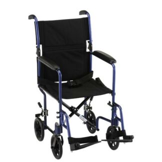 Nova 19" Lightweight Transport Chair With Fixed Arms