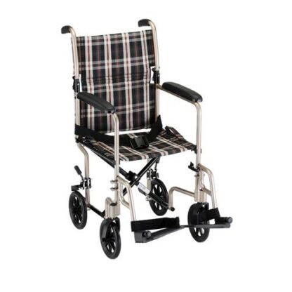 Nova 19" Lightweight Transport Chair With Fixed Arms
